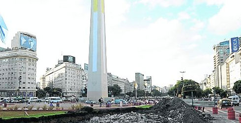 Mas obras del Metrobús de la 9 de Julio.