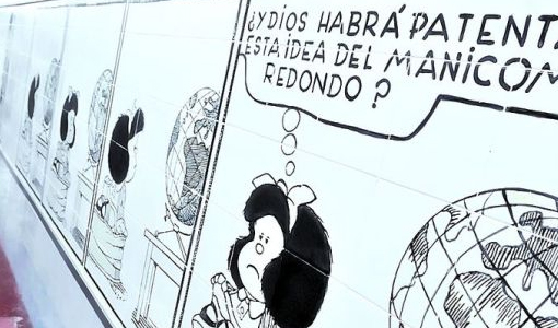 Homenaje a Mafalda en los pasillos del subte Homenaje a Mafalda en los pasillos del subte