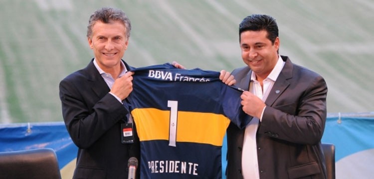 Boca homenajeó a su ex presidente Mauricio Macri