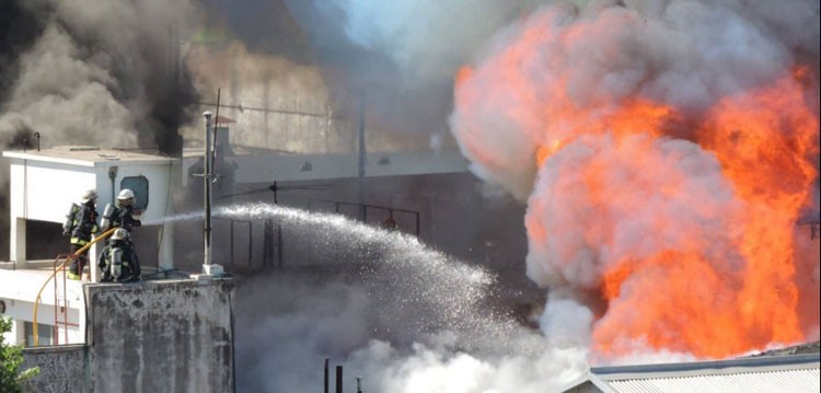 Incendio en un conventillo en La Boca