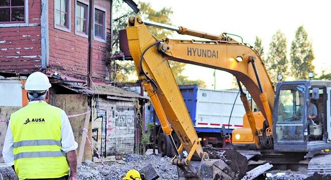 Construcción del túnel de Beiró y las vías del Urquiza Construcción del túnel de Beiró y las vías del Urquiza