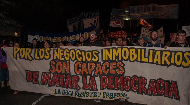 Marcha de organizaciones y vecinos de La Boca