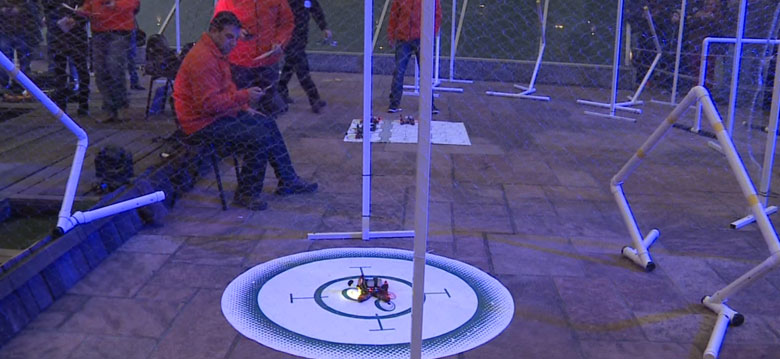 Primera carrera de drones en la ciudad Primera carrera de drones en la ciudad