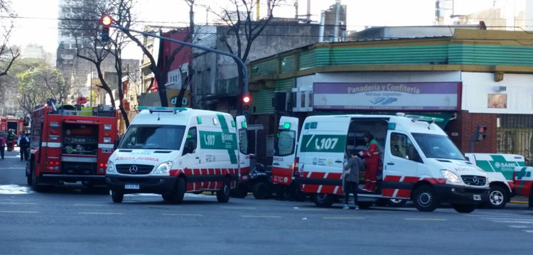 Incendio en un edificio de Parque Patricios