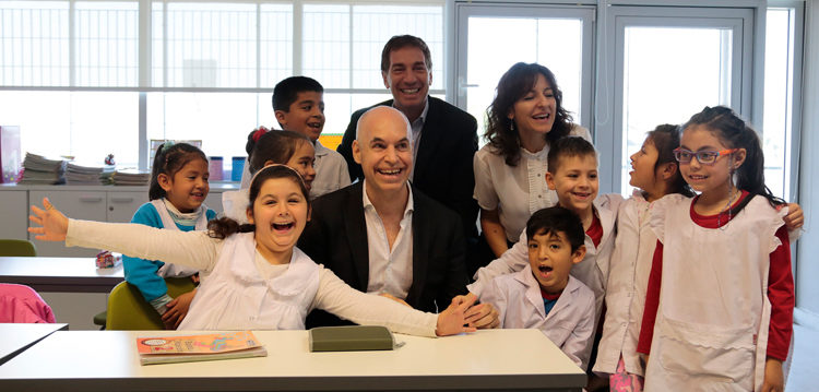 Horacio Larreta inauguró el primer Edificio Escolar Inteligente