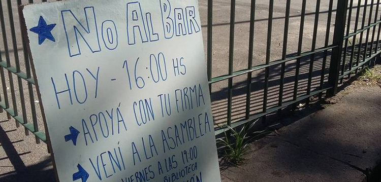 Vecinos autoconvocados dicen No al bar en Parque Patricios