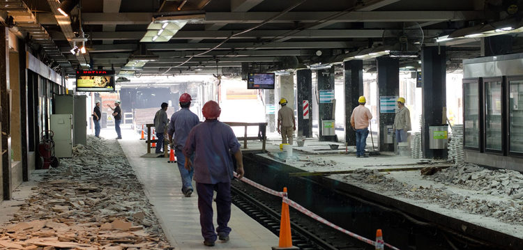 Las obras de la linea C del subte avanzan en Constitución