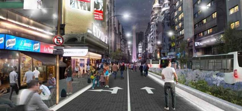 Proyecto para hacer peatonal parte de la tradicional avenida Corrientes