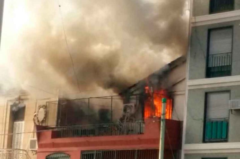 Incendio en una vivienda de la Av. Patricios y Pi y Margall