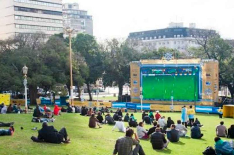 Pantallas gigantes que trasmitirán los partidos del Mundial