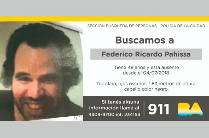 Búsqueda de paradero de Federico Ricardo Pahissa Búsqueda de paradero de Federico Ricardo Pahissa
