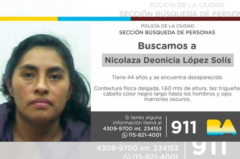 Búsqueda de persona – Nicolaza Deonicia López