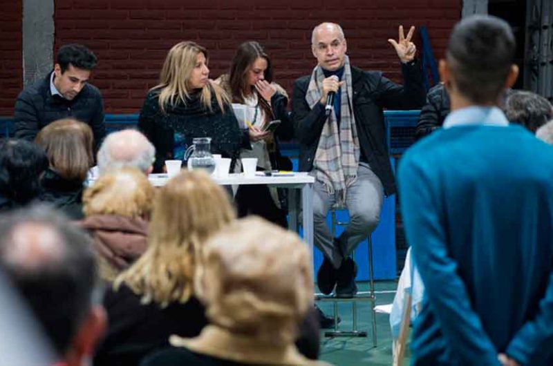 Reunión de vecinos con Horacio Rodríguez Larreta en Pompeya