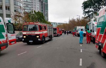 Se incendió un departamento en un edificio en Puerto Madero