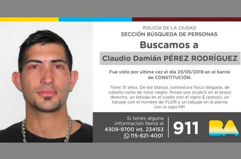 Búsqueda de persona – Claudio Damián Pérez Rodríguez Búsqueda de persona – Claudio Damián Pérez Rodríguez