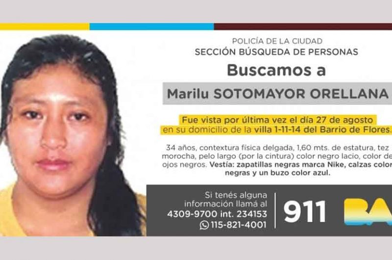 Búsqueda de persona – Marilu Sotomayor Orellana