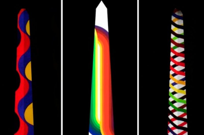 Julio Le Parc ilumina el Obelisco Julio Le Parc ilumina el Obelisco