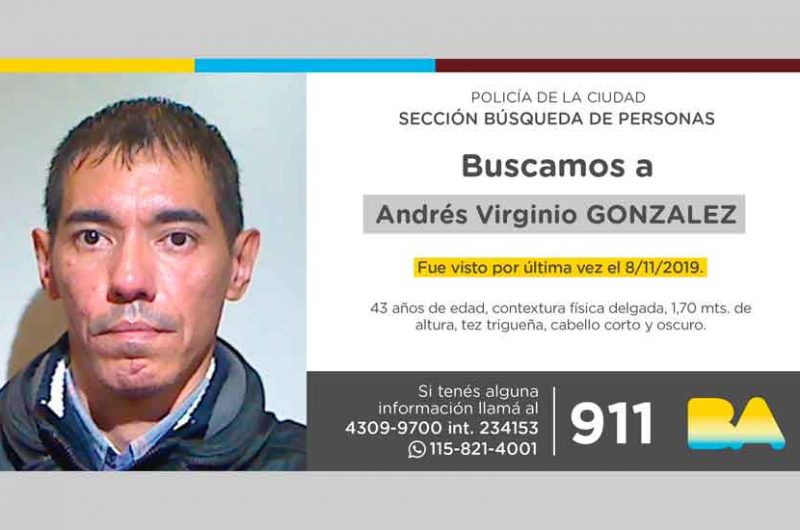 Búsqueda de persona – Andrés Virginio González Búsqueda de persona – Andrés Virginio González
