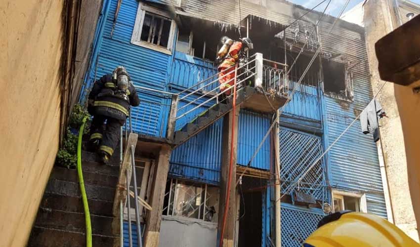 Incendio de un conventillo en Ministro Brin y Pinzón