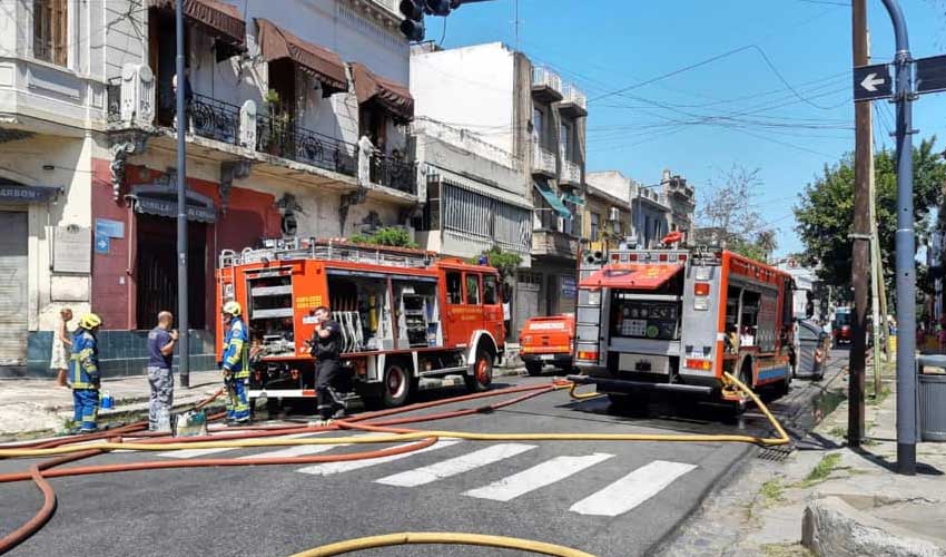 Incendio de un conventillo en Ministro Brin y Pinzón