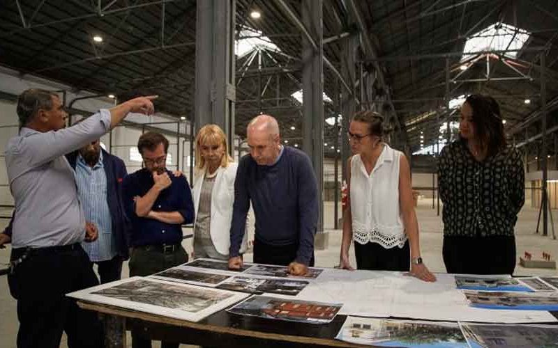 Larreta visitó el futuro depósito del Teatro Colón en La Boca