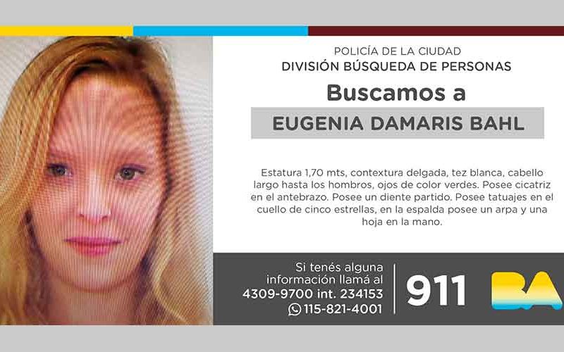 Búsqueda de persona – Eugenia Damaris Bahl Búsqueda de persona – Eugenia Damaris Bahl