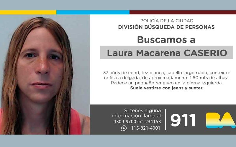 Búsqueda de persona – Laura Macarena Caserio