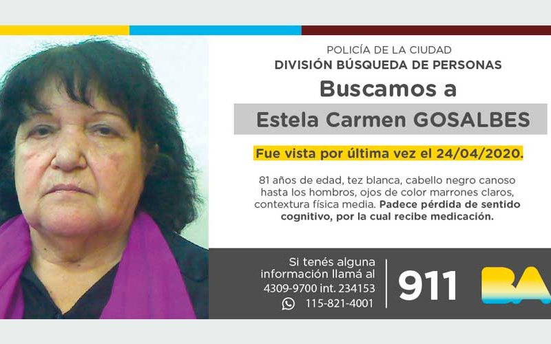 Búsqueda de persona – Estela Carmen Gosalbes Búsqueda de persona – Estela Carmen Gosalbes