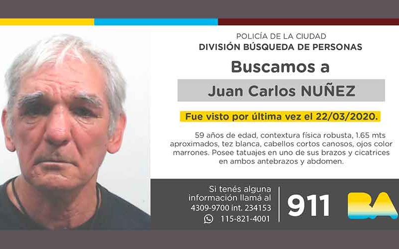 Búsqueda de persona – Juan Carlos Núñez