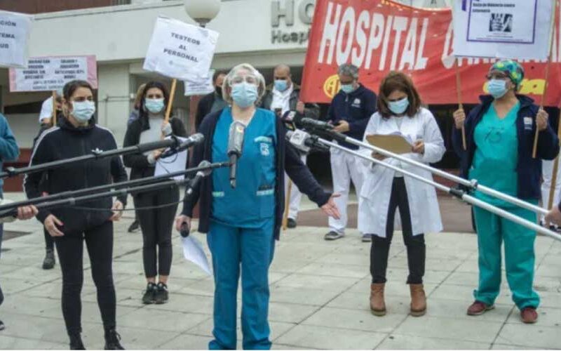 Protesta de trabajadores en el Hospital Garrahan