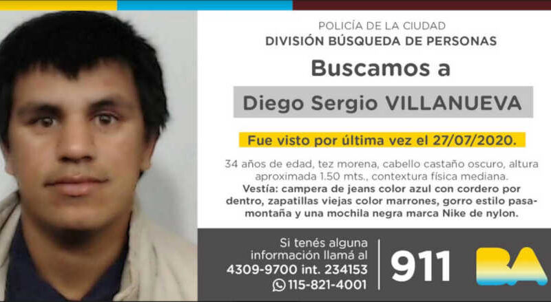 Búsqueda de persona: Diego Sergio Villanueva