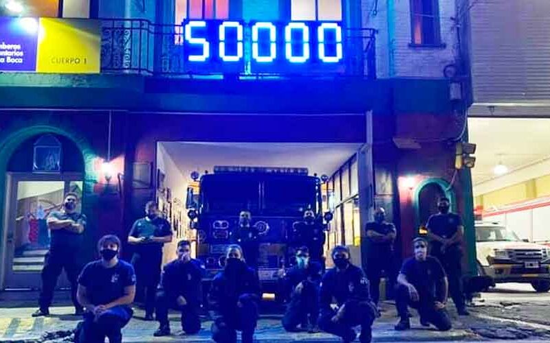 Los Bomberos de La Boca cumplieron 50 mil días de servicio