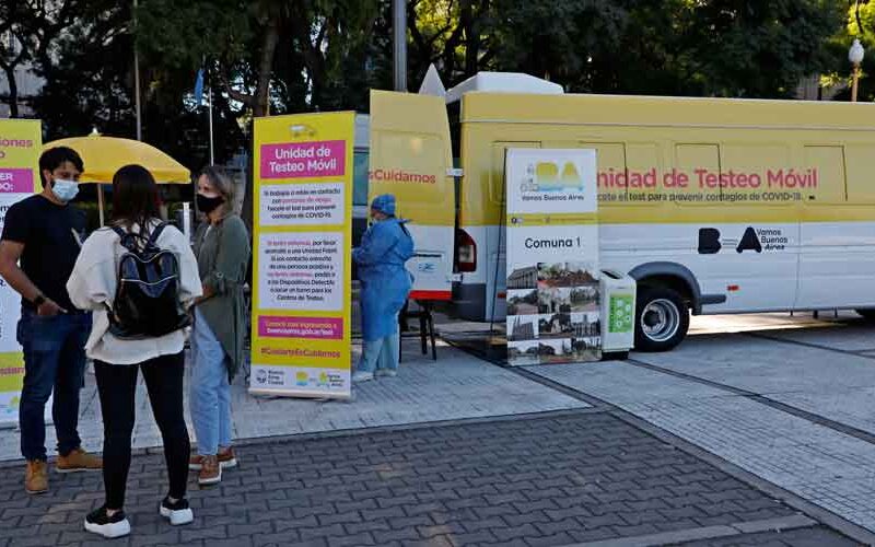 Ciudad: lanzan el sistema de testeo móvil en plazas por COVID-19