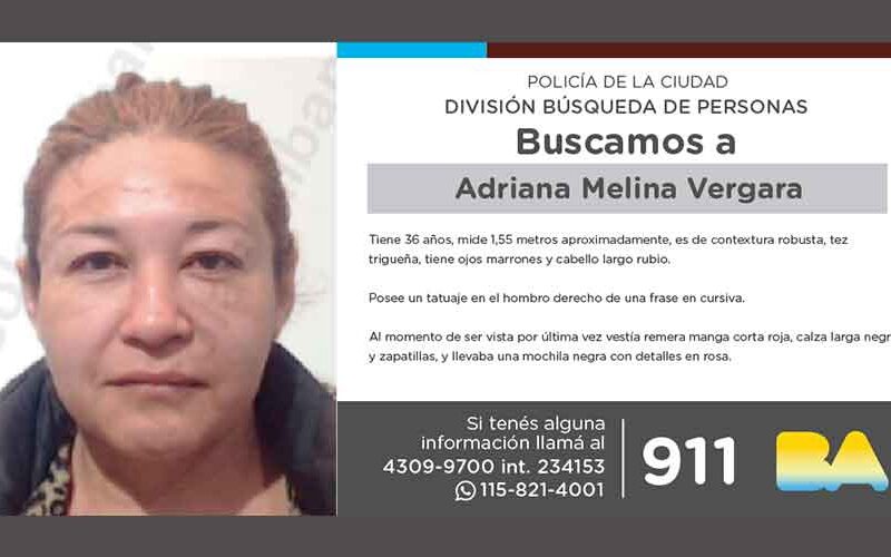 Búsqueda de persona – Adriana Melina Vergara Búsqueda de persona – Adriana Melina Vergara