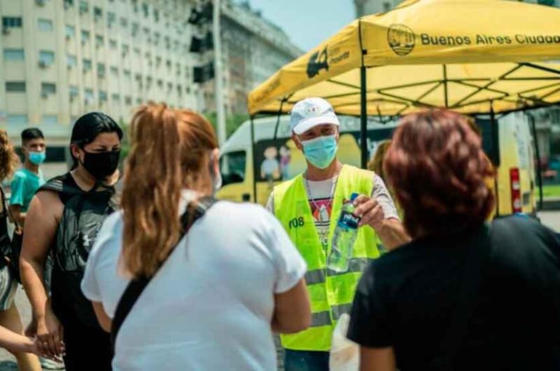 La Ciudad instaló puestos de hidratación