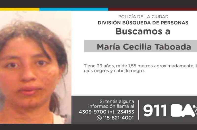 Búsqueda de persona – María Cecilia Taboada