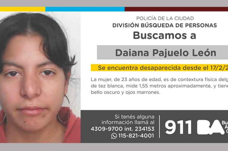 Búsqueda de persona – Daiana Pajuelo León