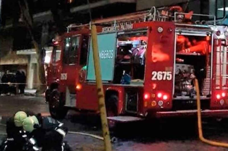 Feroz incendio en un edificio de Palermo