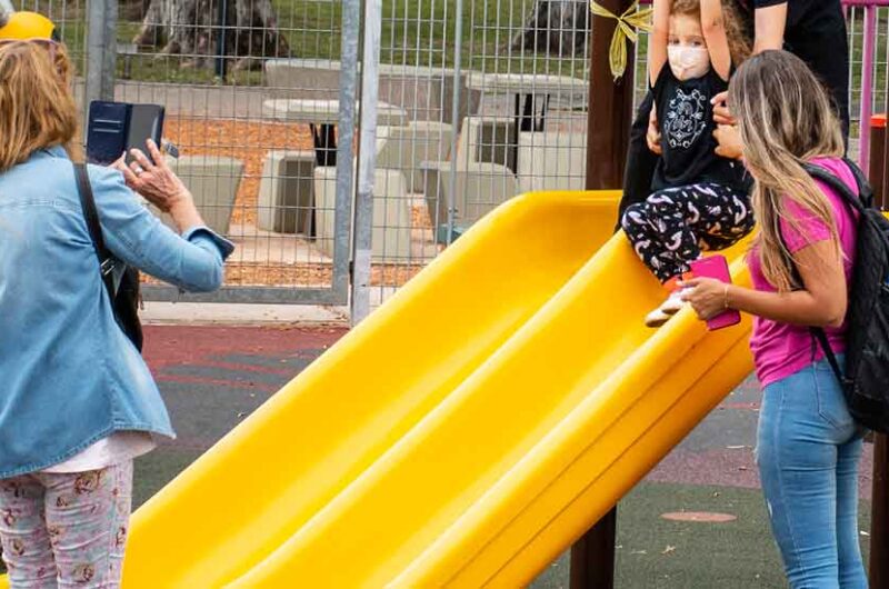 Puesta en valor de uno de los patios de juegos del Parque Pereyra