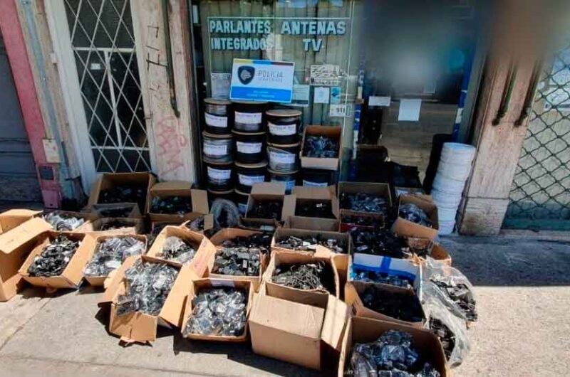 Secuestran materiales robados a empresas de telecomunicaciones Secuestran materiales robados a empresas de telecomunicaciones