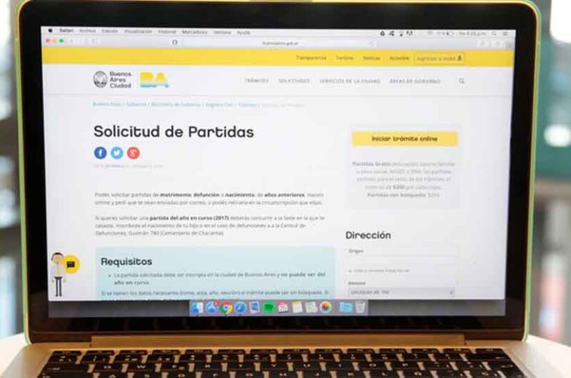 Cómo solicitar partidas de nacimiento o matrimonio online