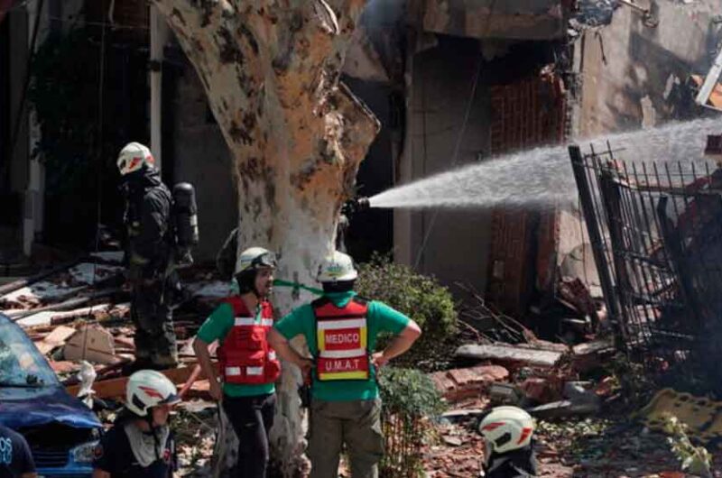 Una fuga de gas provocó una explosión y el derrumbe Una fuga de gas provocó una explosión y el derrumbe