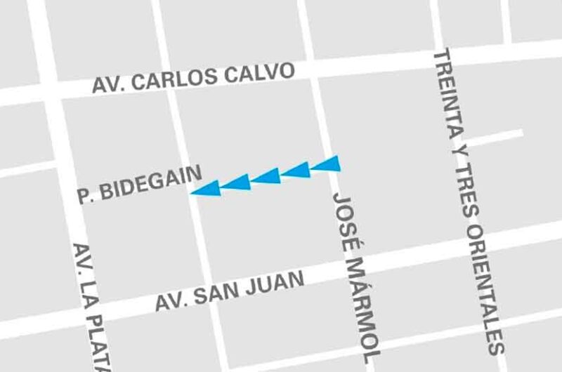 Boedo: un tramo del pasaje Bidegain cambia de sentido Boedo: un tramo del pasaje Bidegain cambia de sentido