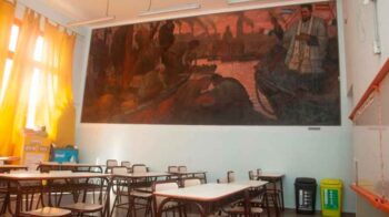 Puesta en valor del mural de Quinquela Martín «Bendición de las barcas»