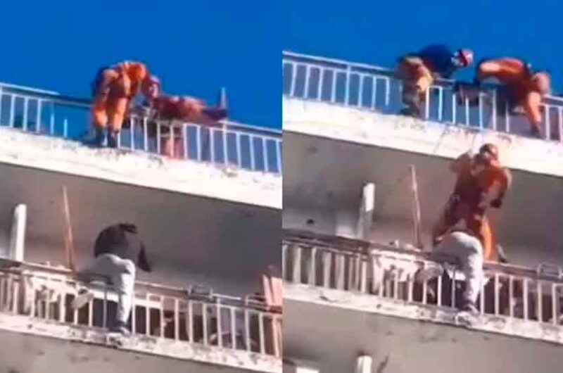 Rescate de un hombre que intentó arrojarse al vacío Rescate de un hombre que intentó arrojarse al vacío