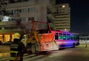 Chocaron un camión y un colectivo: seis heridos
