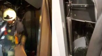 Se desplomó un ascensor y hospitalizaron a nueve jóvenes