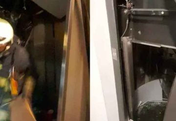 Se desplomó un ascensor y hospitalizaron a nueve jóvenes