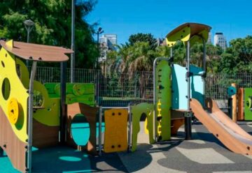 Se renovó uno de los patios de juegos del Parque Las Heras
